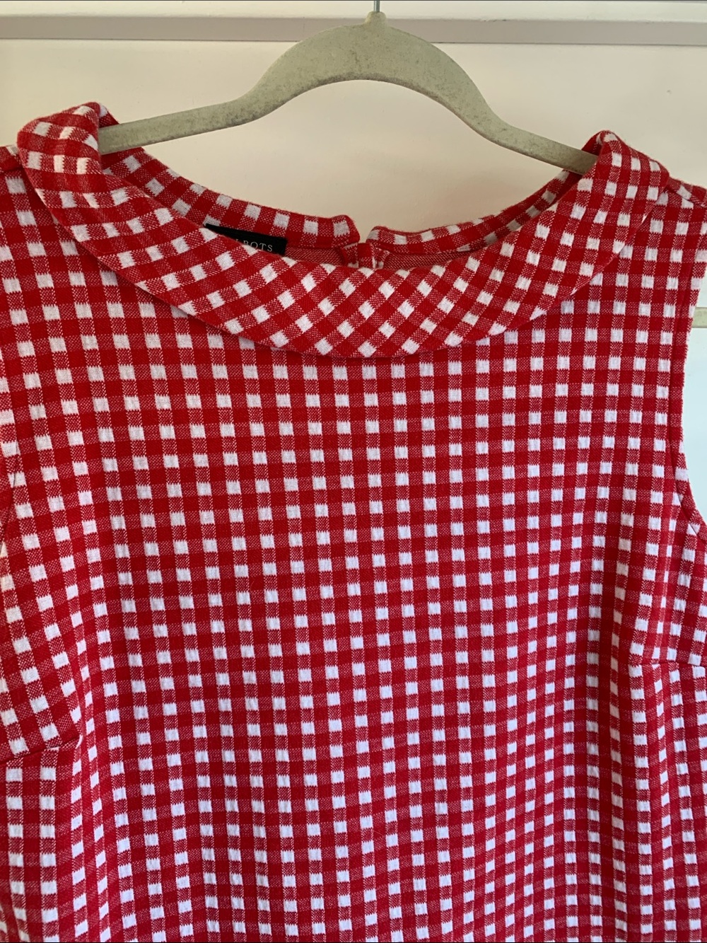 Talbots Women's Red and White Gingham Sleeveless Tank Large - Picture 2 of 8